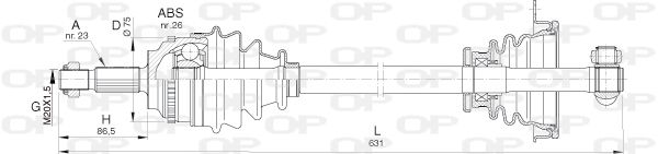 OPEN PARTS kardaninis velenas DRS6399.00